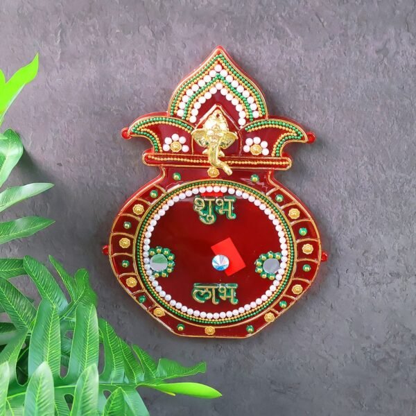 Decorative Kalash Wall Hanging with Shubh Labh (1 Pc)