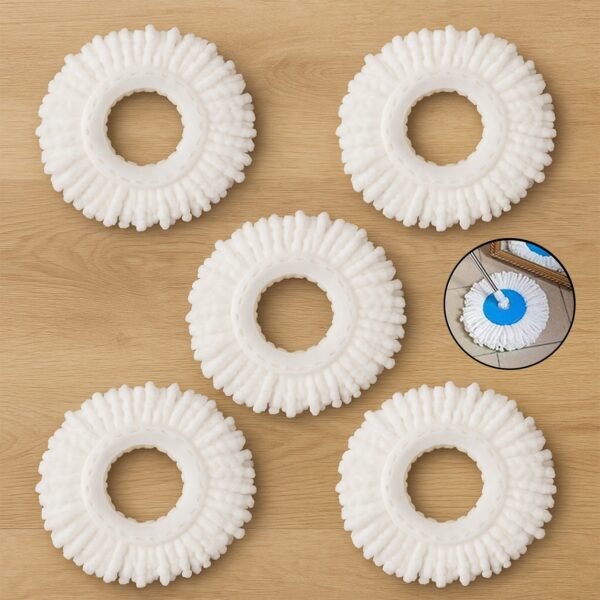 Microfiber Spin Mop Refill Head 360° Rotating Mop (5 Pc)