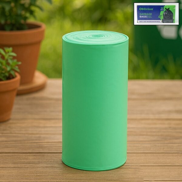 Green Compostable Corn Starch Garbage Bags (17" x 19")